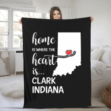 Discover Clark County Indiana Is Where My Heart Is Cool Fleece Blankets