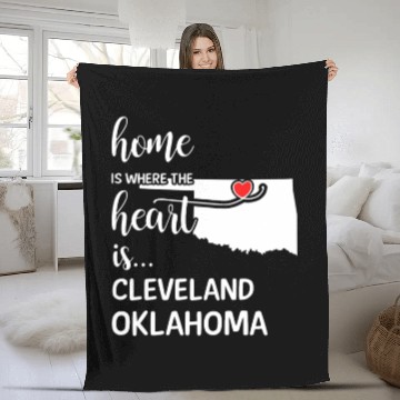 Discover Cleveland County Oklahoma Is Where My Heart Is Fleece Blankets