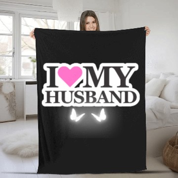 Discover I love my husband Fleece Blankets