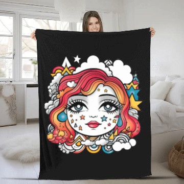 Discover Celestial girl Fleece Blankets