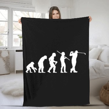 Discover Evolution golf golfer golfer Fleece Blankets