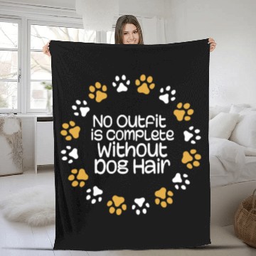Discover no outfit is complete without dog hair Fleece Blankets