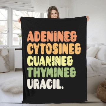 Discover Nucleobases Biology Teacher DNA Biologist Fleece Blankets