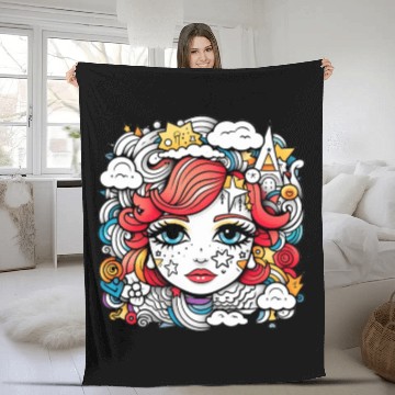Discover Celestial girl Fleece Blankets