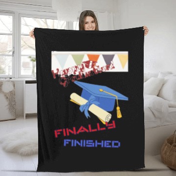 Discover Graduation Finished Fleece Blankets
