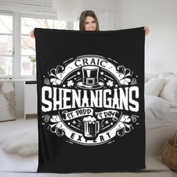 Discover Craic Shenanigans St Paddy's Day Expert Fleece Blankets