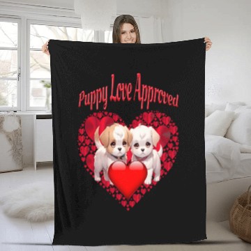 Discover Puppy Love Approved Fleece Blankets