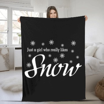 Discover Snow Winter Snowflake Snowflakes Fleece Blankets