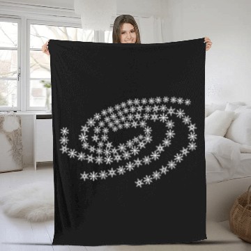 Discover Snow Snowflakes Galaxy Winter Snowflake Fleece Blankets