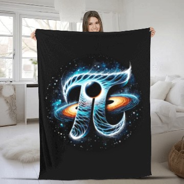 Discover Funny Pi Day 2024 3,14 Pi Number Symbol Math Fleece Blankets