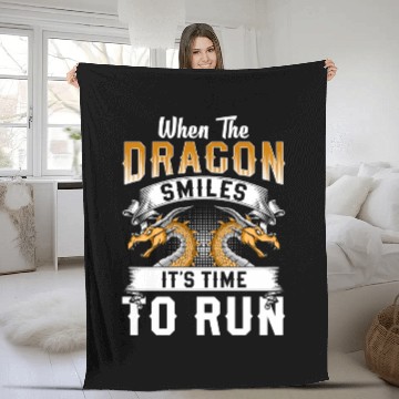 Discover Dragon Mythical Creatures Flies Fleece Blankets