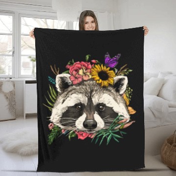 Discover Floral Rac Spring Nature Rac Fleece Blankets