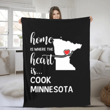 Discover Cook County Minnesota Is Where My Heart Is Gift Fleece Blankets