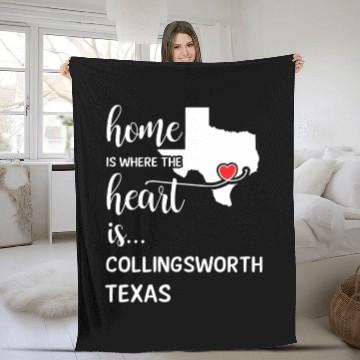 Discover Collingsworth County Texas Is Where My Heart Is Fleece Blankets