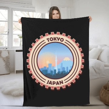Discover Tokyo Forever Traveler And Nature Lover Gift Fleece Blankets