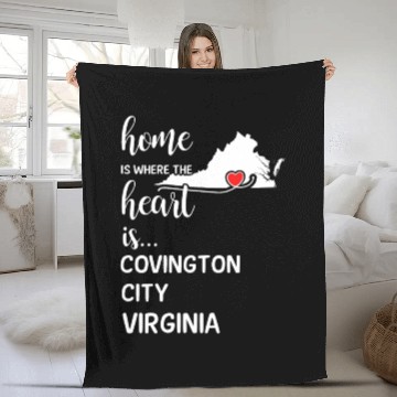 Discover Covington City County Virginia Is Where My Heart Fleece Blankets