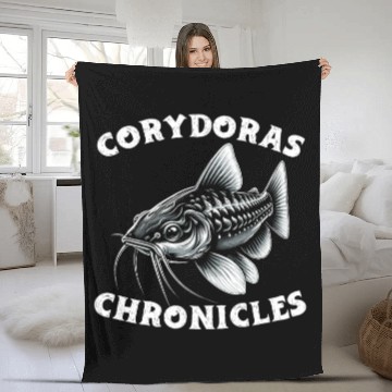 Discover Corydoras Catfish Fish Lover Freshwater Aquarium Fleece Blankets