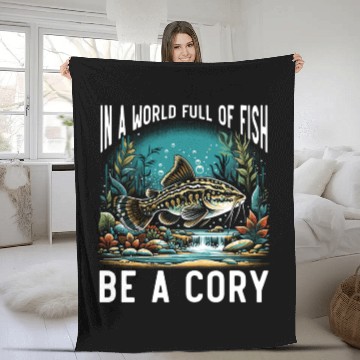 Discover Corydoras Catfish Fish Lover Freshwater Aquarium Fleece Blankets