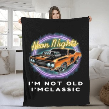 Discover Timeless Neon Statement Fleece Blankets - Hot Rod