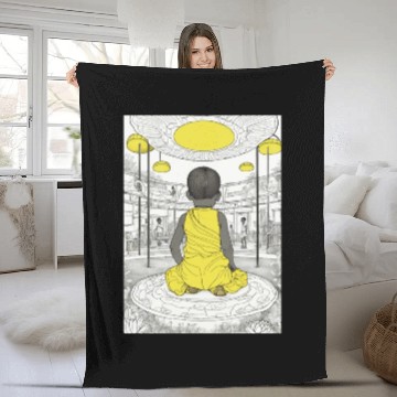 Discover coloring book african children art Fleece Blankets
