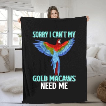 Discover Gold Macaw Ornithologist Enthusiast Gift Fleece Blankets