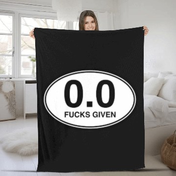 Discover 0 0 Fucks Given Running Sticker Design Fleece Blankets