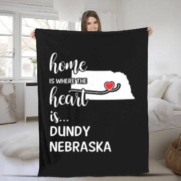 Discover Dundy County Nebraska Is Where My Heart Is Gift Fleece Blankets