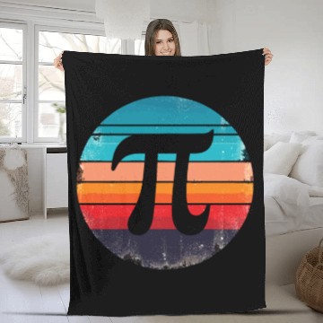 Discover Pi Day 3.14 Nerd Humor & Math Symbol Fun Design Fleece Blankets