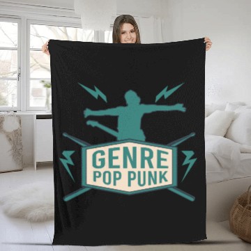Discover Genre Pop Punk Fleece Blankets