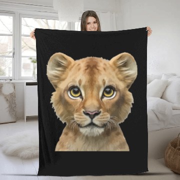 Discover cute lion king animals design Fleece Blankets