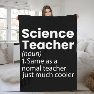 Discover Science Teacher Definition Funny Back To School Fleece Blankets