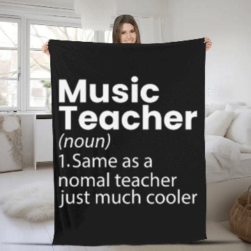 Discover Music Teacher Definition Funny Back To School Fleece Blankets