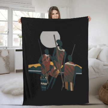 Discover African Art, Tribal Men, Ethnic art, Gift For All Fleece Blankets