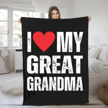 Discover I Love My Great Grandma Fleece Blankets