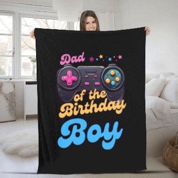 Discover Dad of the Birthday Boy Fleece Blankets