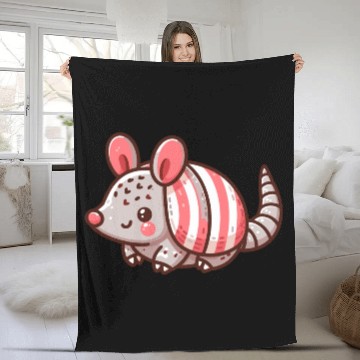 Discover Playful Armadillo Cartoon Fleece Blankets
