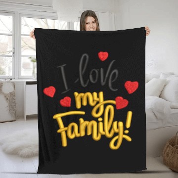 Discover I love my family Fleece Blankets