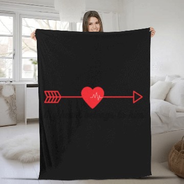 Discover my heart belongs to him Fleece Blankets
