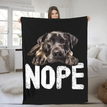 Discover Great dane Nope Fleece Blankets