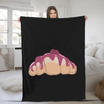 Discover Be My Croissant Doodle Fleece Blankets