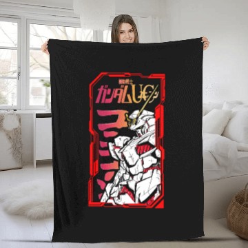 Discover Gundam unicorn Fleece Blankets