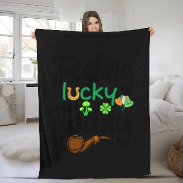 Discover Feeling Lucky today Fleece Blankets