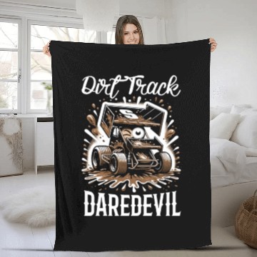 Discover Sprint Car Mom Dirt Track Racing Racing Race Day Fleece Blankets