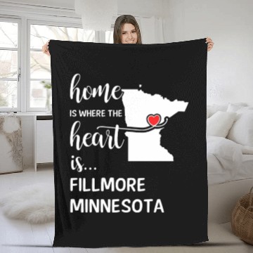 Discover Fillmore County Minnesota Is Where My Heart Is Fleece Blankets