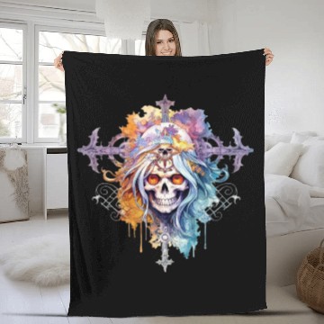 Discover Skull N' Bones Fleece Blankets