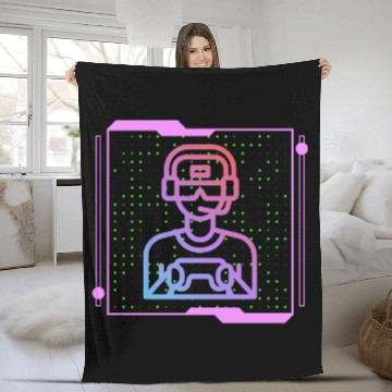 Discover Sleeping By Day Gaming By Night Fleece Blankets