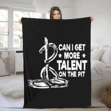 Discover Funny Horseshoe Pitching Fleece Blankets
