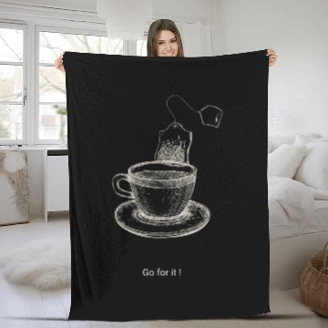 Discover Go for it Positivi tea Motivational Tea Pun Gift Fleece Blankets