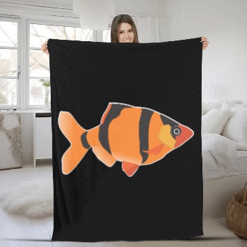 Discover tiger brab Fleece Blankets