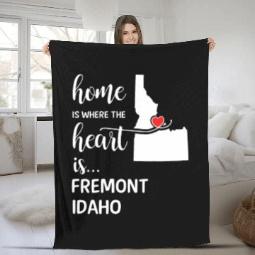 Discover Fremont County Idaho Is Where My Heart Is Cool Fleece Blankets